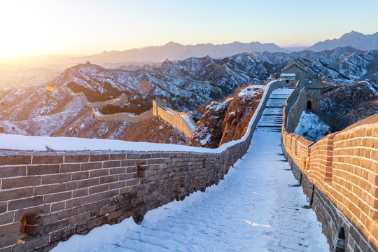 冬季金山岭长城雪景