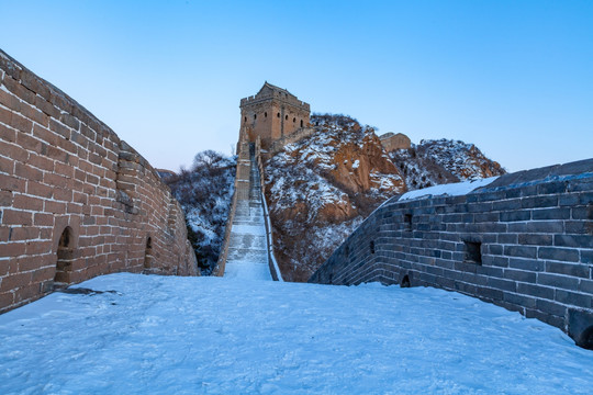 冬季金山岭长城雪景