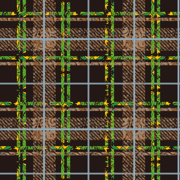 矢量苏格兰格子布纹经典格子布纹