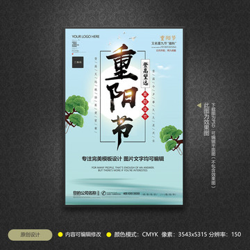 中國風(fēng)重陽節(jié)海報(bào)