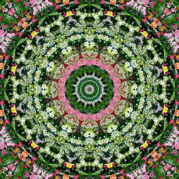 花卉拼花裝飾素材