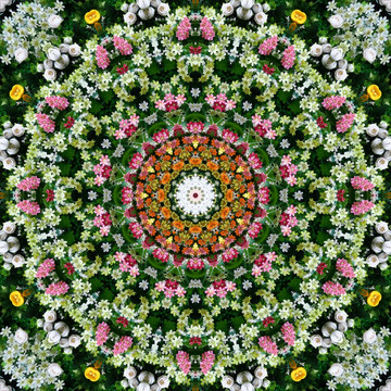 花卉拼花裝飾素材