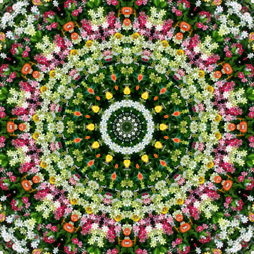 花卉拼花背景圖案素材