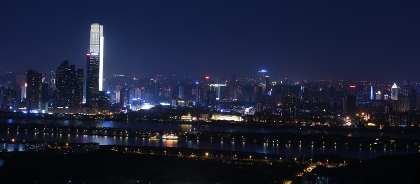 长沙橘子洲夜景