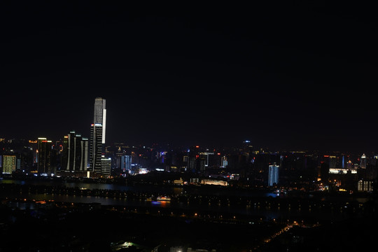 长沙橘子洲夜景