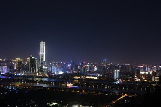 长沙橘子洲夜景