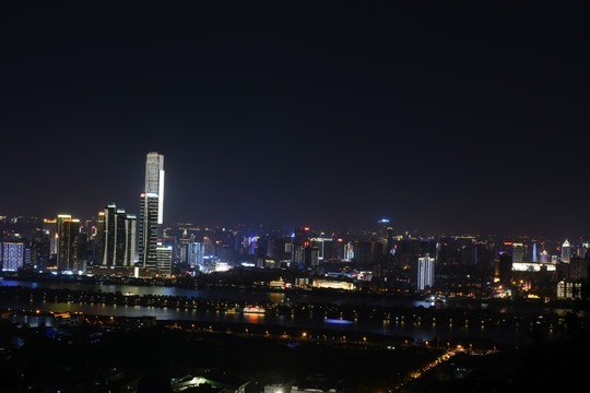 长沙橘子洲夜景