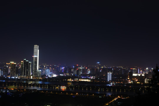 长沙橘子洲夜景