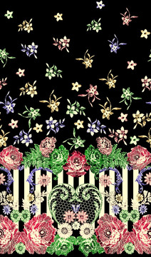 蕾絲花朵定位