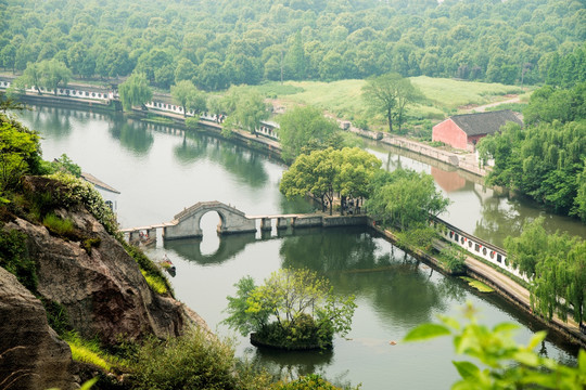 绍兴东湖公园全景