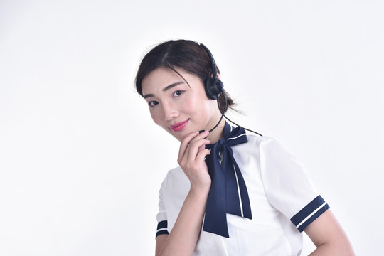 微笑的客服美女
