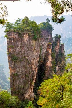 张家界武陵源天子山神堂湾观景点