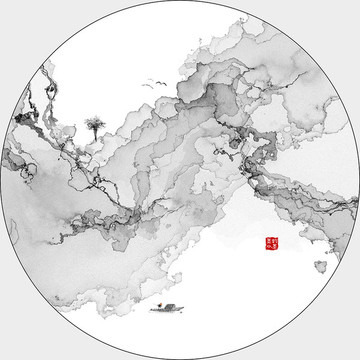 抽象意境山水
