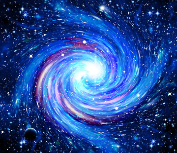藍(lán)色星空旋渦軟膜