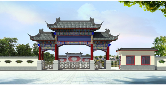 牌坊式大門