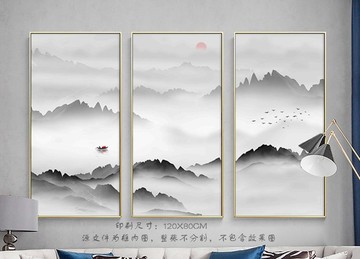 山水挂画无框画