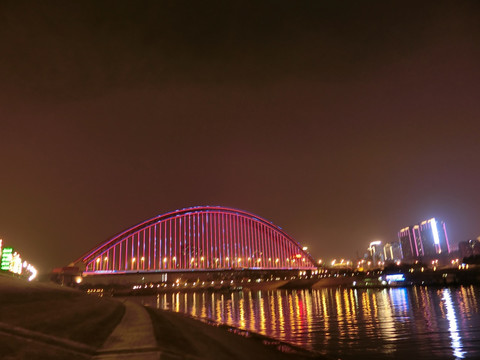 晴川桥夜景