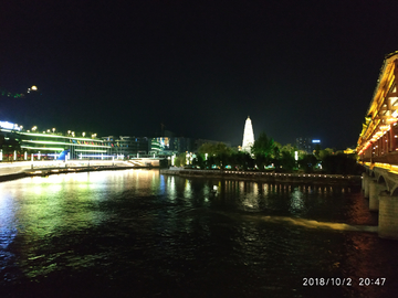 贵州都匀南沙洲夜景