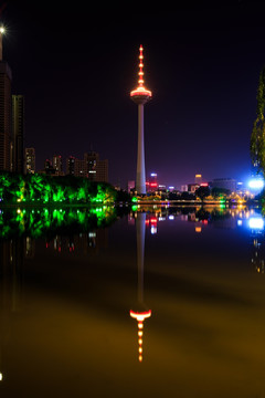 沈阳彩电塔夜景