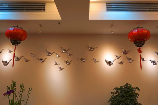 公建墙面装饰飞鸟