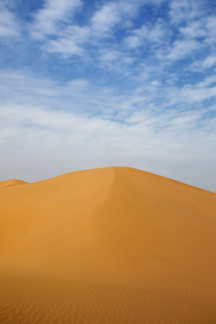 沙坡头沙漠的沙峰