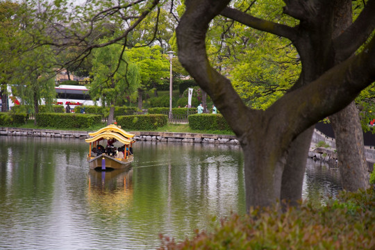 湖水游船