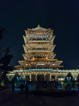 大明湖超然楼夜景