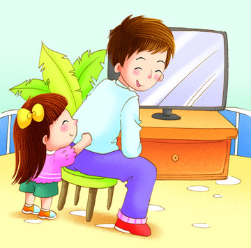 給爸爸捶捶背敲敲腿