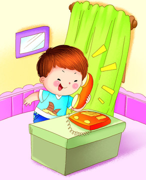 小孩打電話