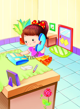 小孩打電話