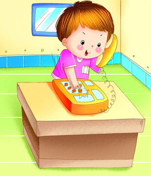小孩打電話