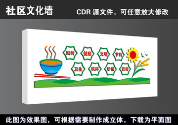 食堂学校珍惜粮食文化高清展板