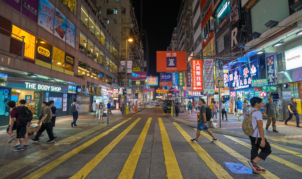 香港街头夜景