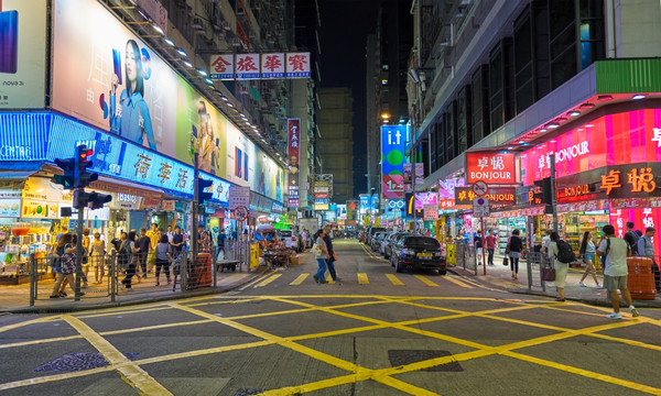 香港街头夜景