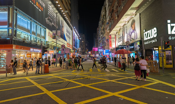 香港街头夜景