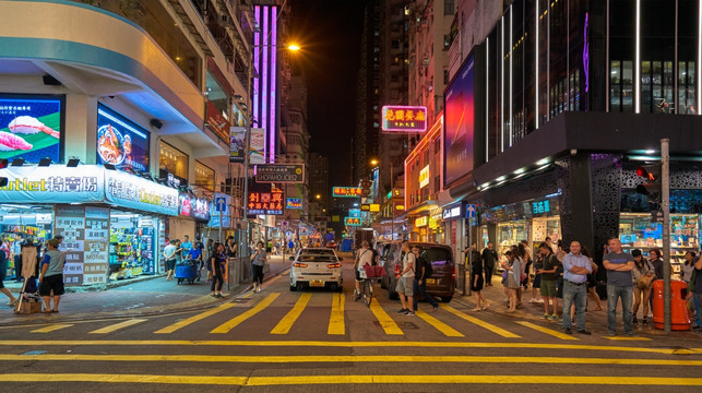 香港街头夜景