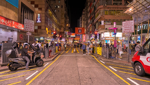 香港街头夜景