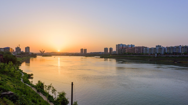 邵阳资江沿岸风光