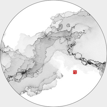 意境水墨畫山水畫