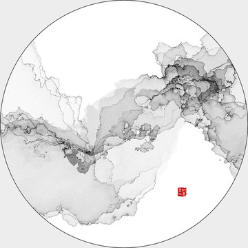 抽象意境水墨山水装饰画