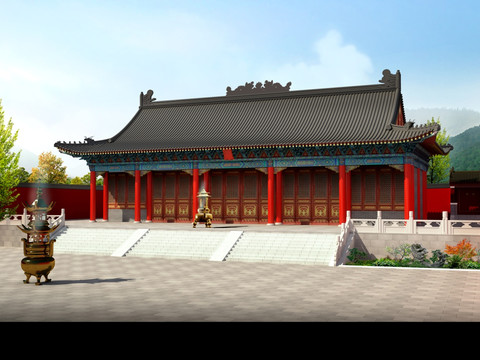 古建大殿效果圖