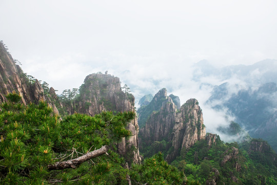 黄山云雾缭绕