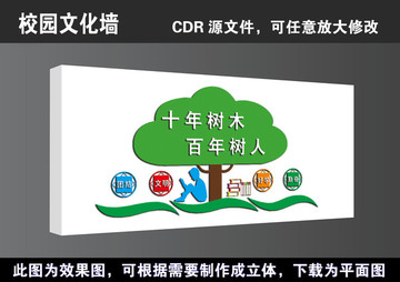 學(xué)校文明校園文化墻立體展板