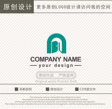 DLN字母门窗logo