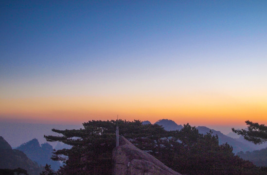 黄山日暮