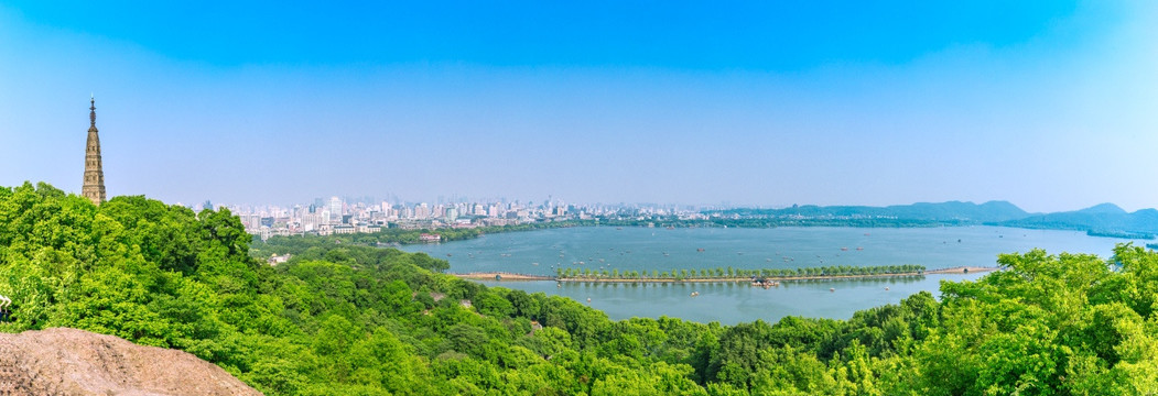 杭州西湖全景