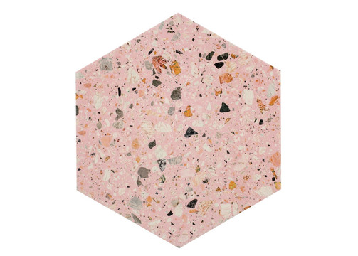 粉色花朵六角砖个性六角砖
