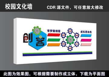 学校创客科技空间实验室宣传展板