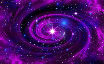 紫色星空漩涡星系