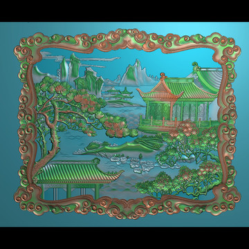 木雕風(fēng)景